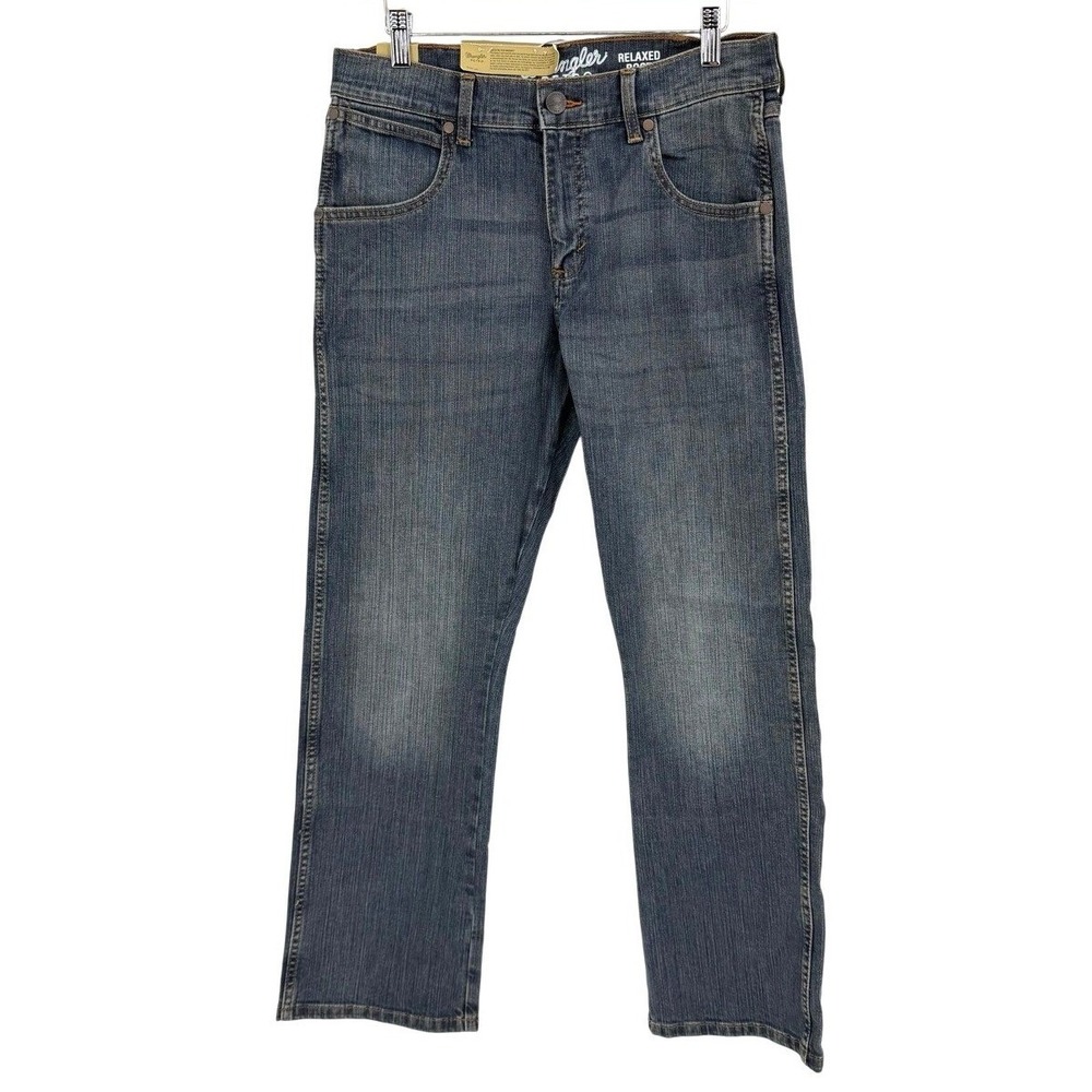 Wrangler Mens 30x30 Retro Relaxed Bootcut Jeans Dark Wash Denim Cowboy Rodeo NEW